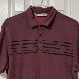 Travis Mathew Burgundy Polo Shirt